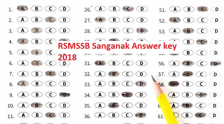 RSMSSB Sanganak Answer key 2018