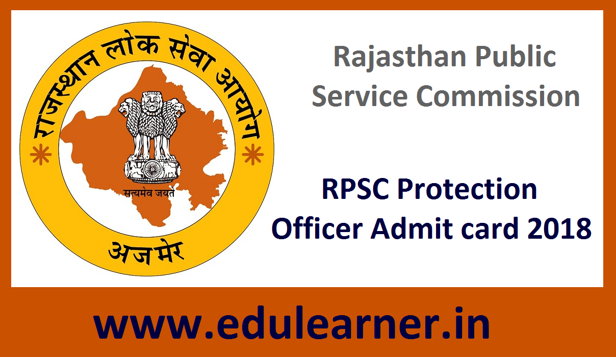 RPSC Protection Officer Admit Card 2018 Download Raj PO Call Letter/Exam Date