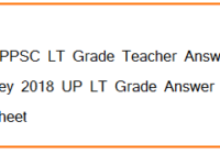 UPPSC LT Grade Teacher Answer Key 2018 UP LT Grade Answer Sheet