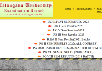 Telangana University B.Ed 4th Sem Results 2023 ఇక్కడ చూడండి TU BEd Result Date
